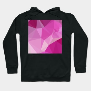 Fashion Fuchsia Pink Abstract Low Polygon Background Hoodie